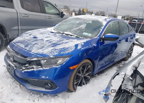 2019 Honda Civic Sport z USA, uszkodzony, nr VIN 2HGFC2F8XKH542071